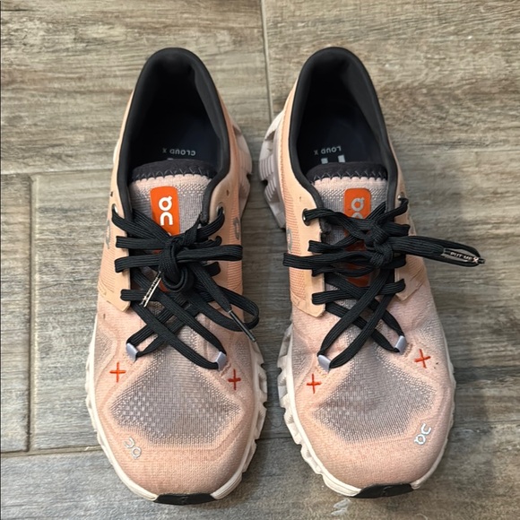 On Running Cream and Black Athletic Shoes with Breathable Mesh - Picture 2 of 8